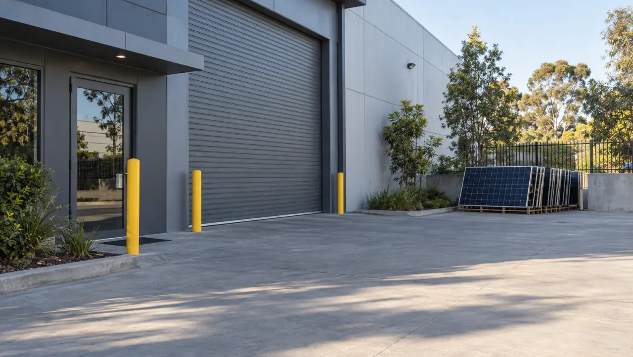 Illustrative commercial gate access detail